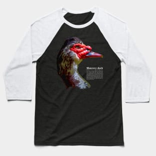 Muscovy duck head white head Baseball T-Shirt